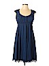Signature by Sangria 100% Nylon Blue Casual Dress Size 10 (petite) - photo 1