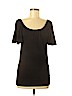 Vermani Black Short Sleeve Silk Top Size M - photo 1