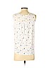 Ann Taylor LOFT 100% Polyester White Sleeveless Blouse Size S (petite) - photo 2