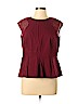 Worthington Burgundy Short Sleeve Blouse Size L (petite) - photo 1