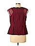 Worthington Burgundy Short Sleeve Blouse Size L (petite) - photo 2