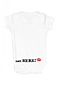 Sara Kety 100% Combed Cotton White Short Sleeve Onesie Size 0-6mo - photo 2