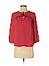 Ann Taylor LOFT 100% Polyester Red 3/4 Sleeve Blouse Size XS (petite) - photo 1