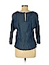 Zara Basic 100% Lyocell Blue 3/4 Sleeve Blouse Size M - photo 2