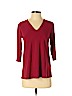 Barneys New York Red 3/4 Sleeve Top Size S - photo 1