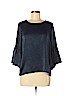 Waverly Grey 100% Polyester Blue 3/4 Sleeve Blouse Size M - photo 1