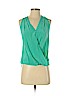 Amanda Uprichard 100% Silk Green Sleeveless Silk Top Size P (petite) - photo 1
