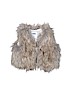 Old Navy Solid Brown Faux Fur Vest Size 12-18 mo - photo 1