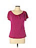 a.n.a. A New Approach Pink Short Sleeve Top Size L (petite) - photo 1