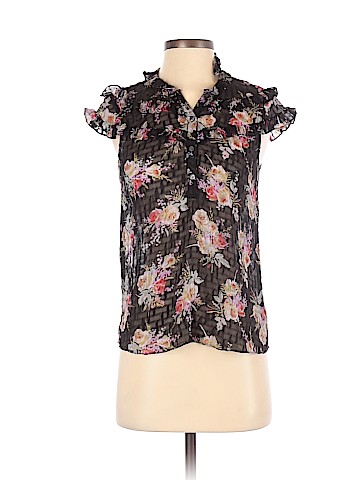 Rebecca Taylor Short Sleeve Silk Top (view 1)