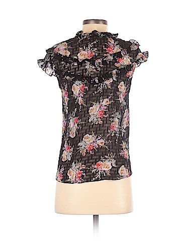 Rebecca Taylor Short Sleeve Silk Top (view 2)