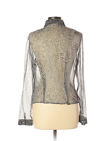 Calvin Klein Long Sleeve Silk Top (view 2)