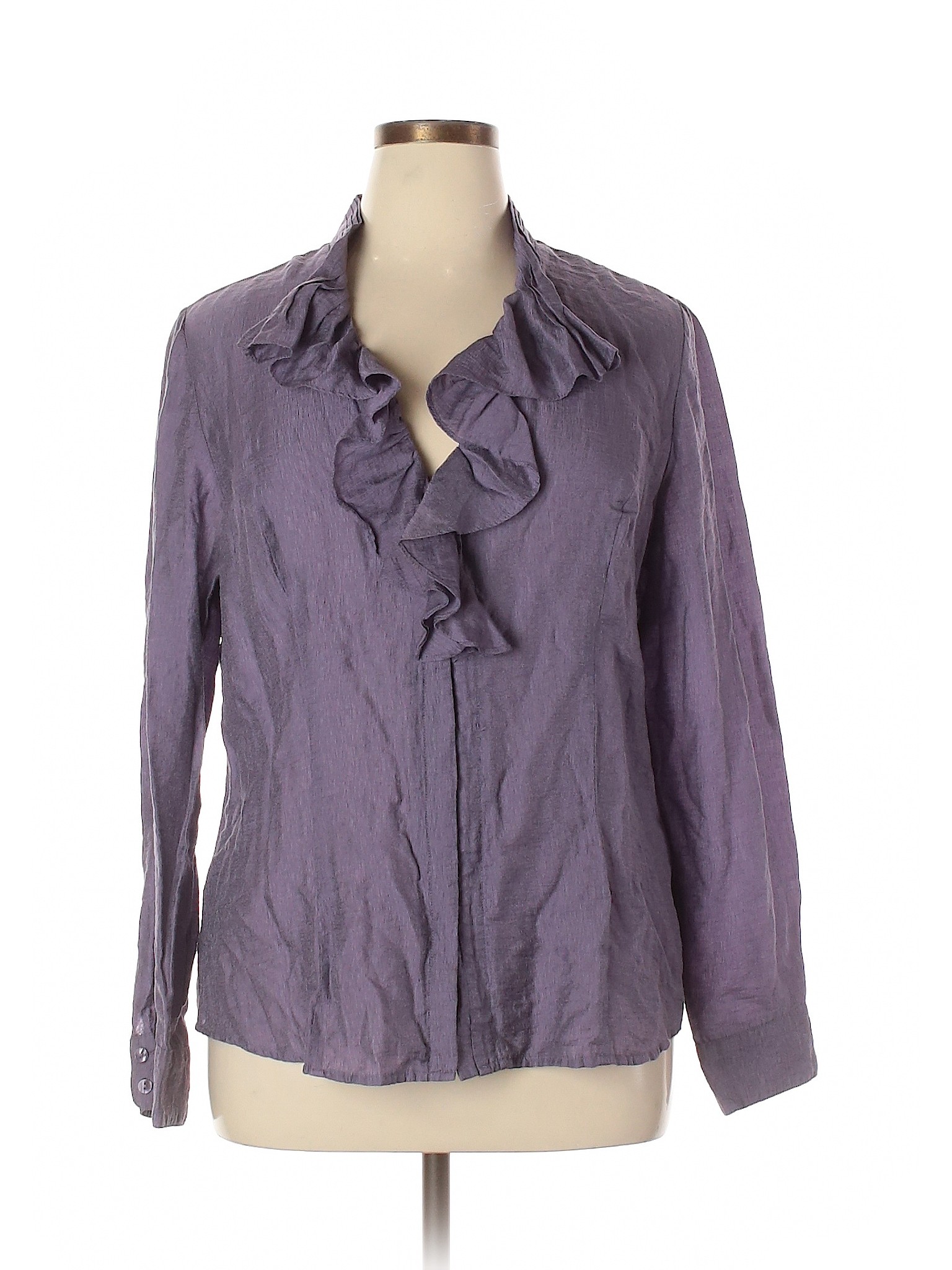 Coldwater Creek Women Purple Long Sleeve Blouse XL | eBay