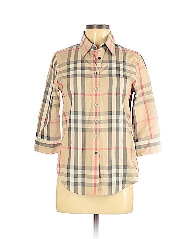 Burberry 3/4 Sleeve Button-Down Shirt (view 1)