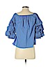 Zara Blue 3/4 Sleeve Top Size S - photo 2