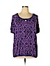 Croft & Barrow Purple Short Sleeve Top Size 1X - photo 1