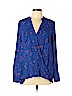 Maeve 100% Polyester Blue Long Sleeve Blouse Size 12 - photo 1