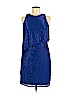 Aidan Mattox 100% Polyester Blue Cocktail Dress Size 6 - photo 1