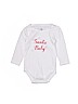 Little Treasure 100% Cotton White Long Sleeve Onesie Size 3-6 mo - photo 1