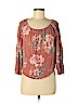 Billabong 100% Rayon Red 3/4 Sleeve Blouse Size M - photo 1