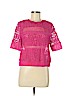 Rebecca Taylor 100% Silk Pink Short Sleeve Silk Top Size 6 - photo 1