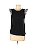 Who What Wear 100% Cotton Black Short Sleeve Top Size M - photo 1