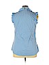 Banana Republic Blue Sleeveless Button-Down Shirt Size 14 - photo 2