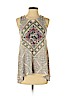 Ginger G. 100% Cotton Gray Sleeveless Top Size M - photo 1