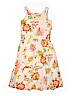 Gap Kids 100% Cotton Floral Orange Dress Size 10 - photo 1