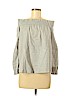 Ann Taylor LOFT 100% Cotton Gray 3/4 Sleeve Blouse Size M (petite) - photo 1