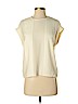 Theory 100% Silk Ivory Short Sleeve Silk Top Size P (petite) - photo 1