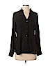 Express 100% Polyester Black Long Sleeve Button-Down Shirt Size S (petite) - photo 1