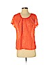 Ann Taylor LOFT Outlet 100% Polyester Orange Short Sleeve Blouse Size S (petite) - photo 1