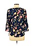 NY Collection 100% Polyester Blue 3/4 Sleeve Blouse Size M (petite) - photo 2