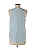 Theory 100% Silk Blue Sleeveless Silk Top Size M - photo 2