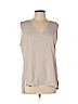 Banana Republic 100% Linen Tan Sleeveless Top Size L (petite) - photo 1