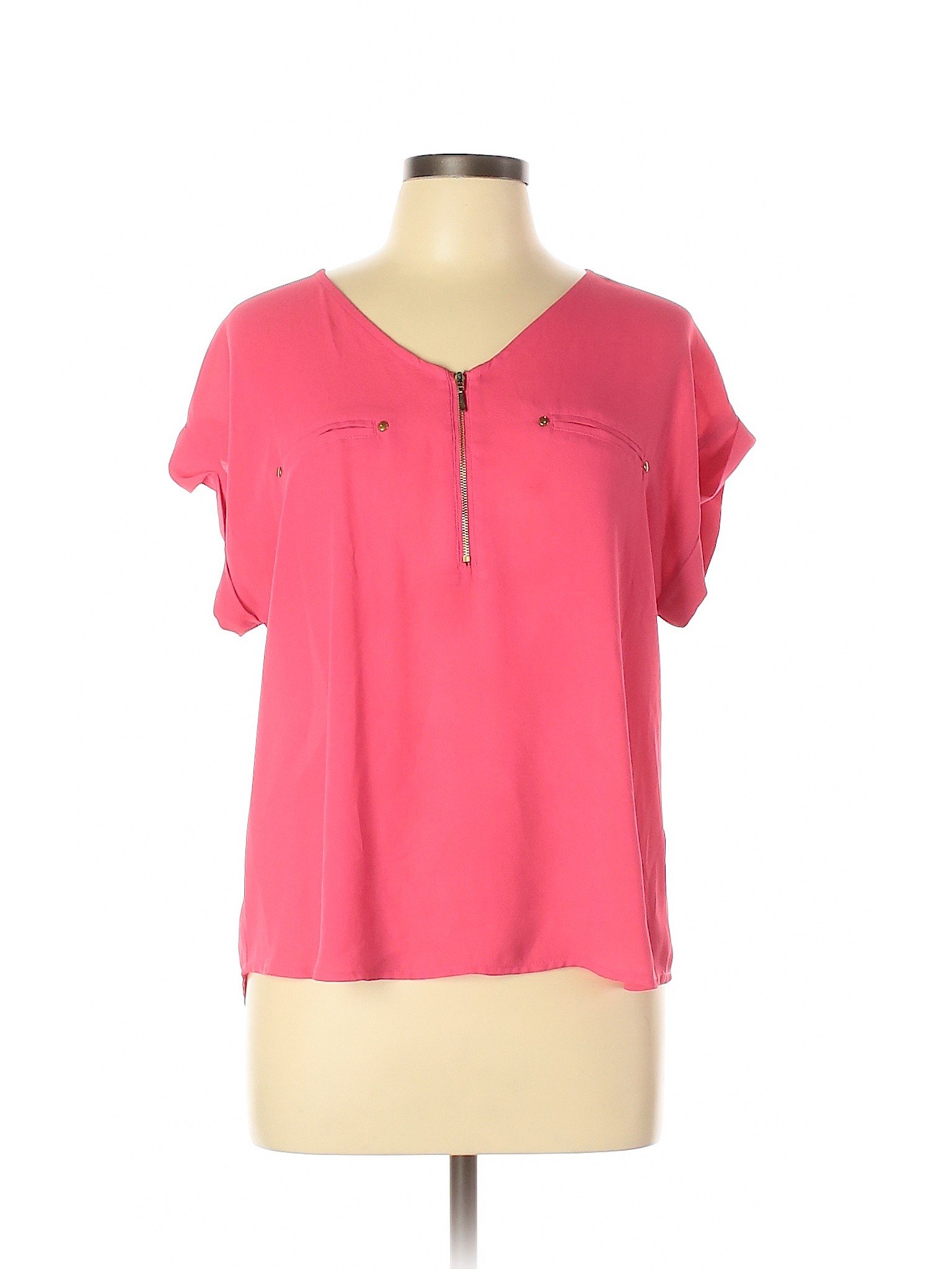 short sleeve pink shirt