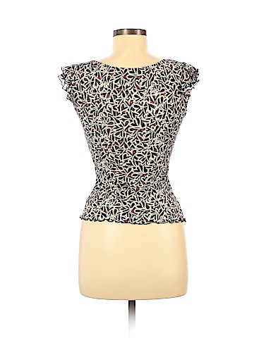 Diane von Furstenberg Short Sleeve Silk Top (view 2)