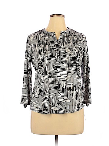 NY Collection 3/4 Sleeve Top (view 1)