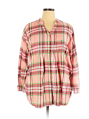 Woman Within Long Sleeve Button-Down Shirt (view 1)