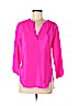 Amanda Uprichard 100% Silk Pink 3/4 Sleeve Silk Top Size P (petite) - photo 1