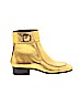 Saint Laurent 100% Leather Gold Ankle Boots Size EU 39 - photo 1