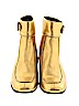 Saint Laurent 100% Leather Gold Ankle Boots Size EU 39 - photo 2