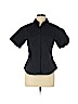 AK Anne Klein Black Short Sleeve Button-Down Shirt Size 10 (petite) - photo 1