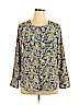 Anne Klein 100% Polyester Blue Long Sleeve Blouse Size XL - photo 1