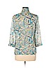 Banana Republic Factory Store 100% Polyester Blue 3/4 Sleeve Blouse Size M (petite) - photo 2