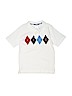 Gymboree 100% Cotton Argyle Ivory Short Sleeve Polo Size 7 - photo 1