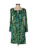 Diane von Furstenberg 100% Silk Teal Casual Dress Size 4 - photo 1