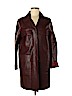 Zara 100% Polyurethane Burgundy Faux Leather Jacket Size M - photo 1
