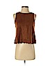 Romeo & Juliet Couture Brown Sleeveless Blouse Size XS - photo 1
